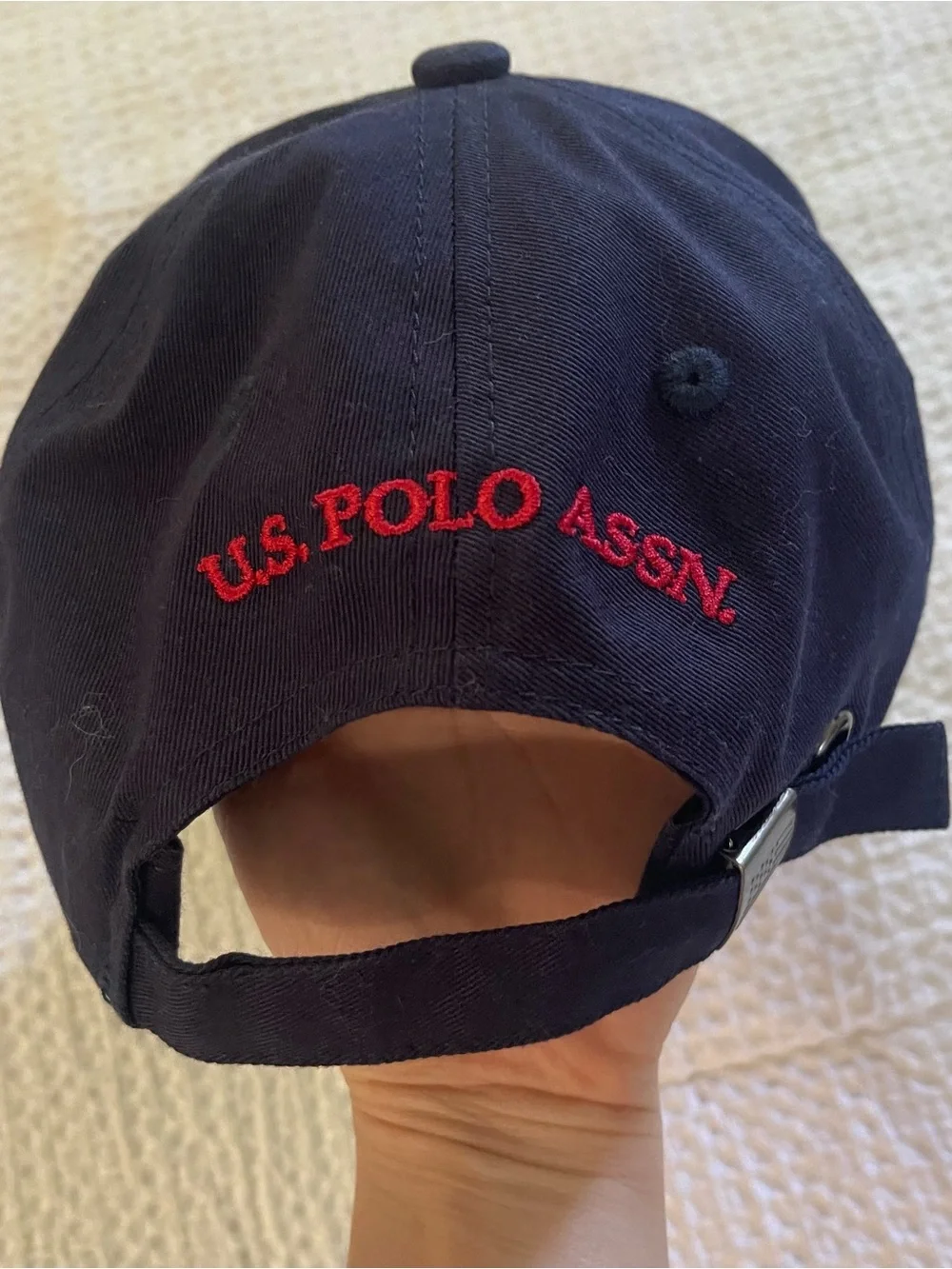 Cute navy US polo assn. embroidered logo hat cap